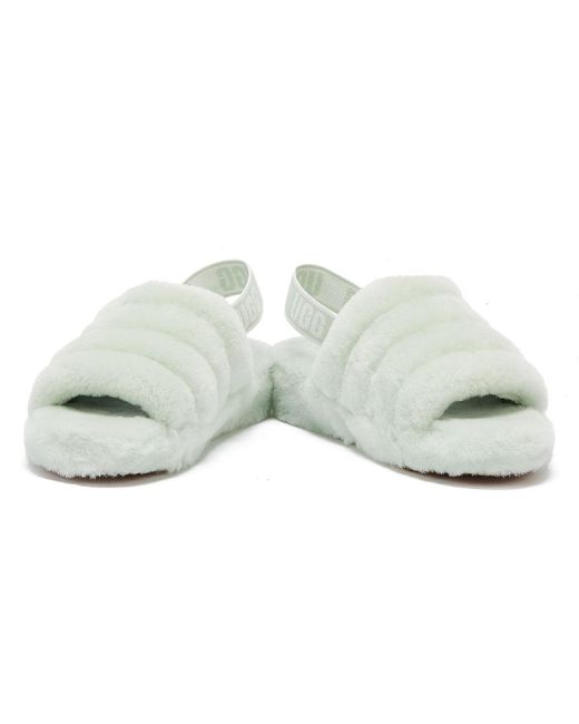 UGG Rubber UGG Fluff Yeah Womens Mint Green Slippers Lyst
