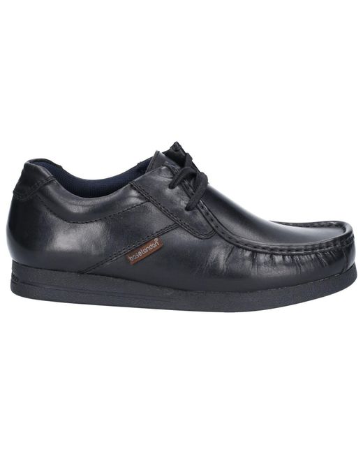 Base London Blue Event Leather Lace-Up Shoes for men