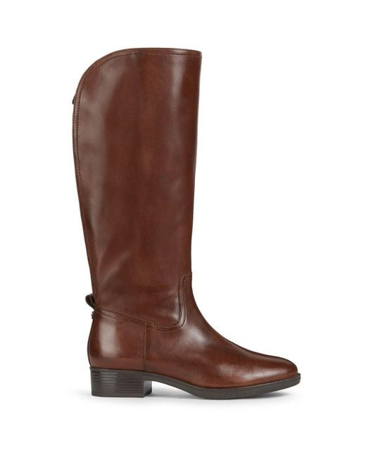 Geox Brown D Felicity Leather Boots