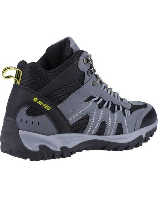 Hi-tec Gray Jaguar Mid Synthetic Graphite//Citron Hiking Boots for men