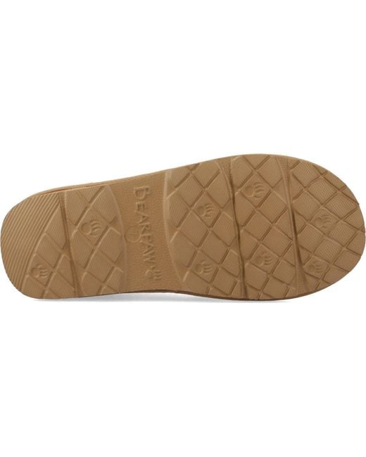 BEARPAW Natural Tabitha Suede Coffee Slippers