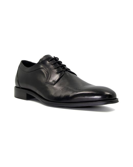 Dune Black Sheath Leather Oxford Shoes for men