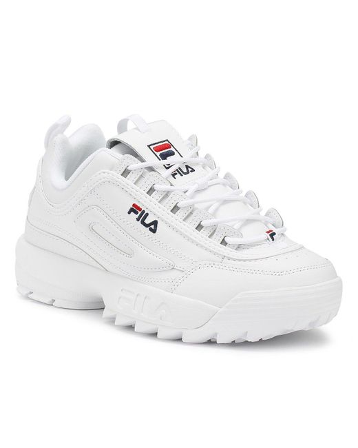 fila disruptor ii white trainers