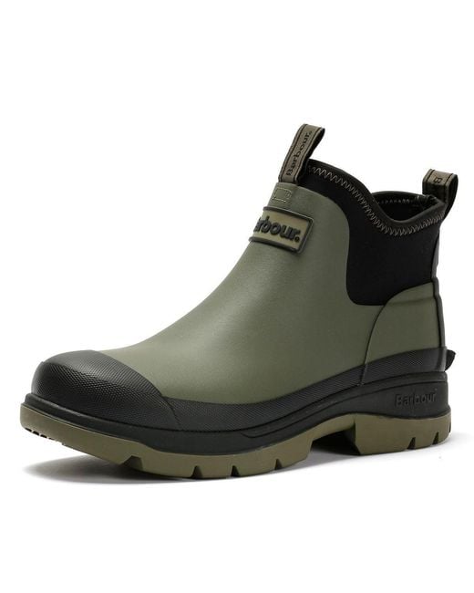 Barbour Black Ridge Uniform Ankle Wellington Boots for men
