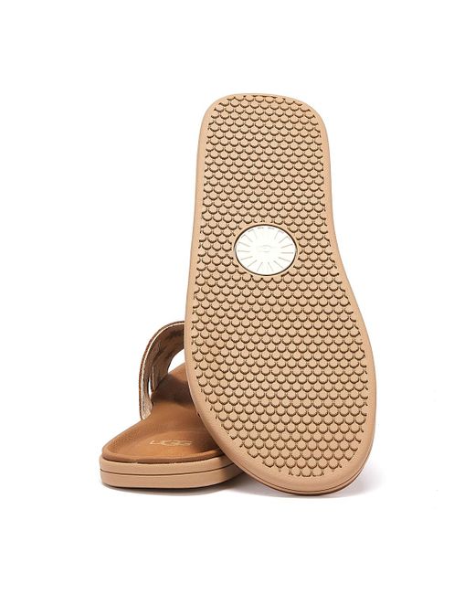 ugg tan brookside slide sandals