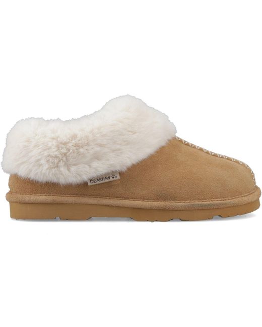 BEARPAW Natural Bella Suede Coffee Slippers
