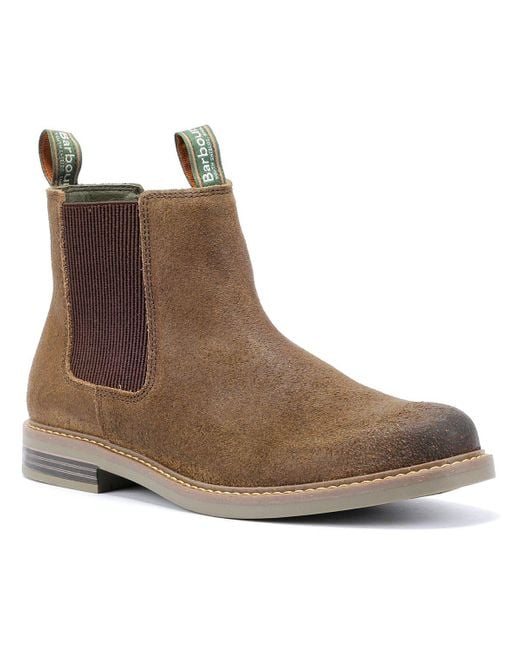 Barbour Brown Farsley Suede Chelsea Boots for men