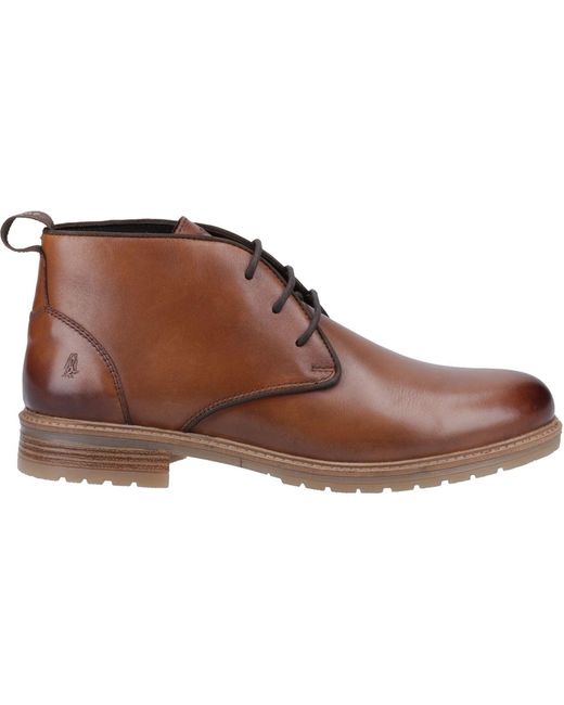 Hush Puppies Brown Ricky Leather Ankle Boots for men