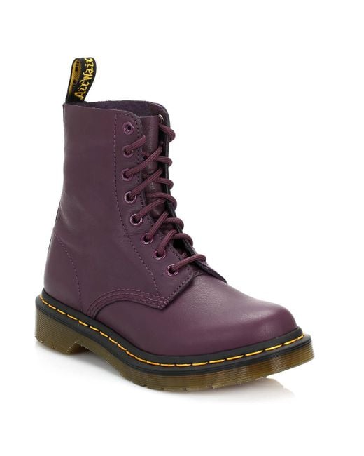 Dr. Martens Dr. Martens Womens Purple Pascal Virginia Leather Boots