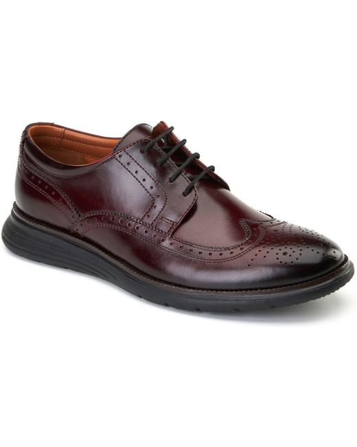 Base London Brown Flight 25 Leather Bordo Brogues Shoes for men