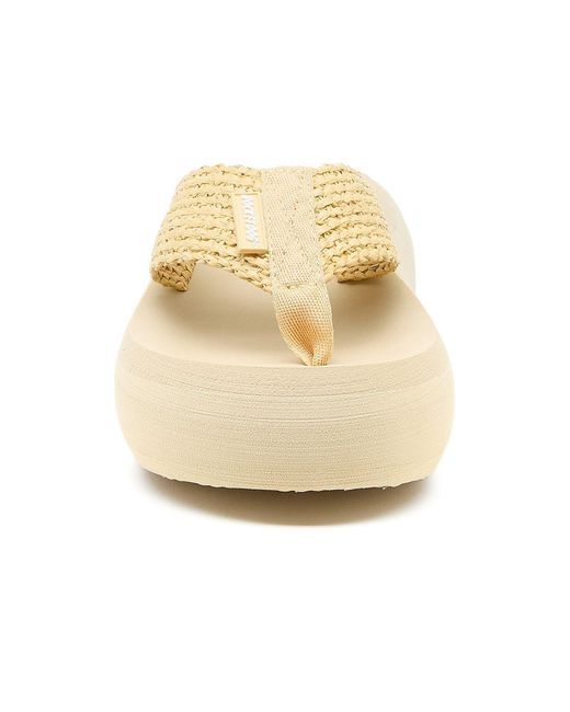 Rocket Dog White Sandy Raffia Textile Sandals