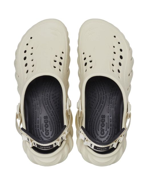 CROCSTM Metallic Echo Thermoplastische Knochen/Schwarze Farbe Clogs