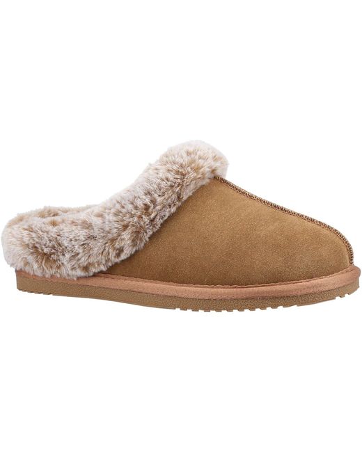 Hush Puppies Brown Amara Suede Slippers