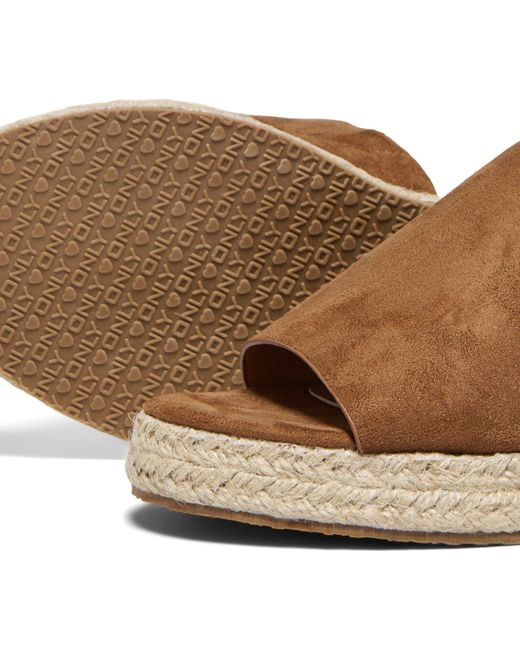 ONLY Brown Minerva-3 Synthetic Cognac Mules