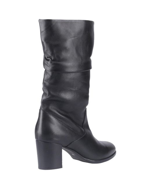 Hush Puppies Gray Cosima Leather Leather Heeled Knee High Boots