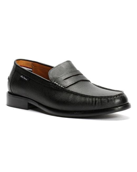 Ben Sherman Hester Leather Men's Black Loafers - Uk 11 for men