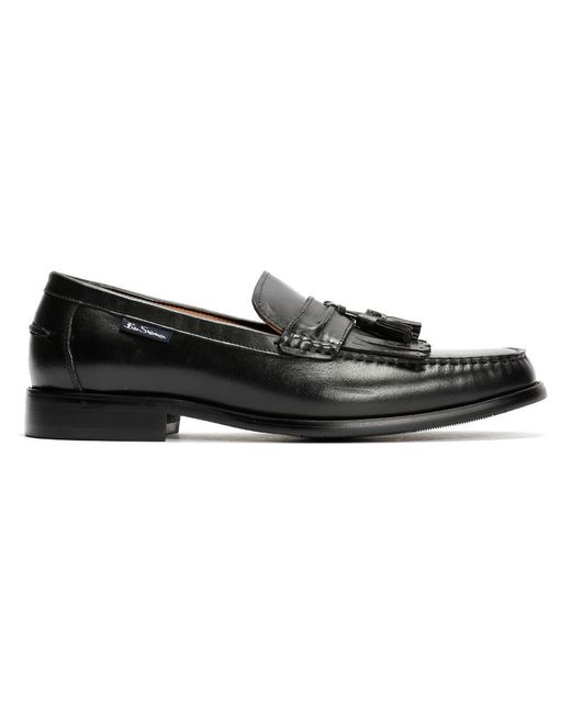 Ben Sherman Buster Leather Men's Black Loafers - Uk 11 for men