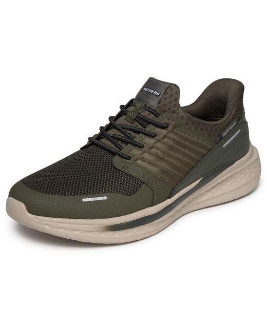 Skechers Black Slade Luther Synthetic Mesh Trainers for men