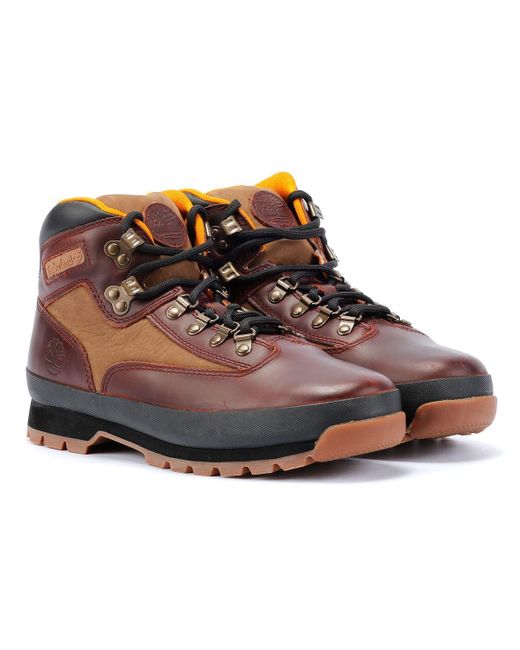 Timberland Brown Euro Hiker Leather Boots for men