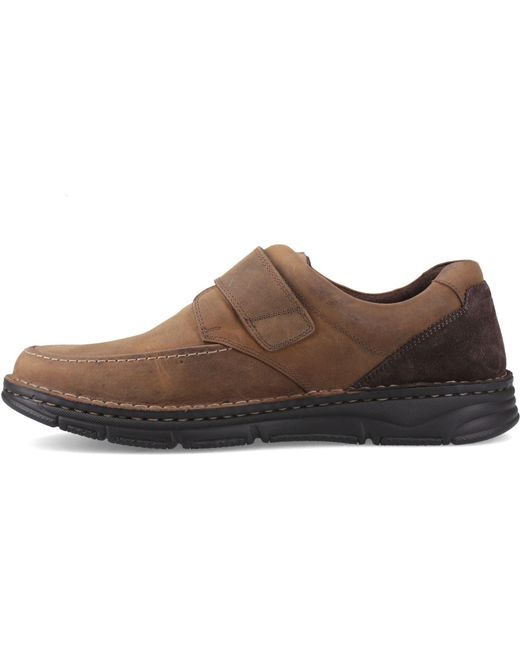 Hush Puppies Brown Forde Touch Fastening Leather Loafers for men