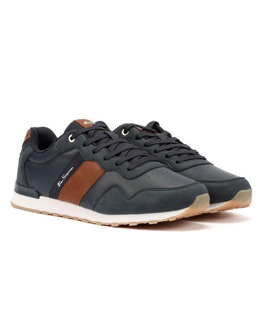 Ben Sherman Owen Retro Turnschuhe in Blue für Herren