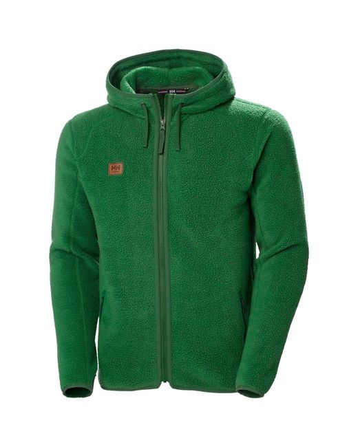 Helly Hansen Green Heritage Pile Hoodie Fleece Jacket for men