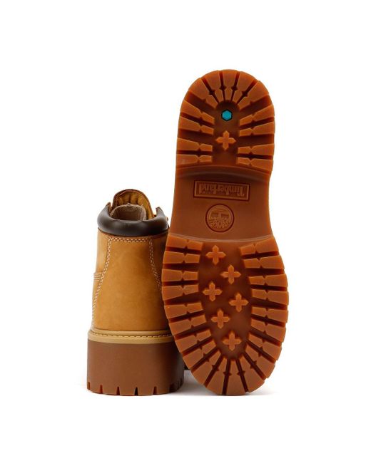 Timberland Brown Stone Street Nellie Leather Wheat Boots