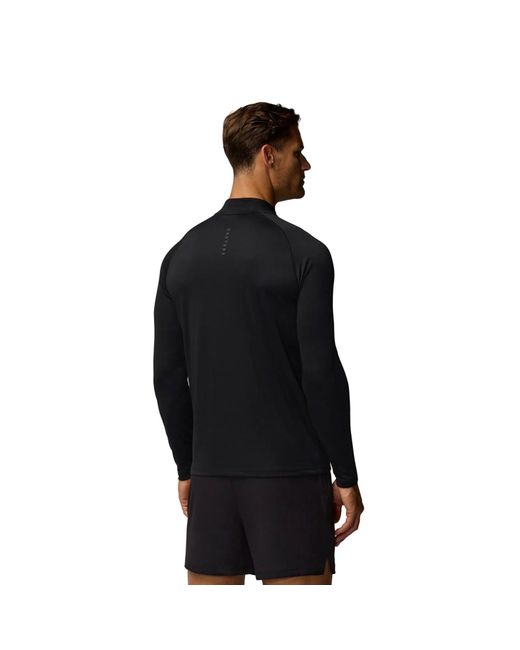 Castore Black Adapt Training 1/4 Zip Top Polyester Activewear T-Shirts for men