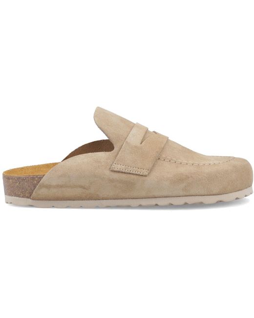 Hush Puppies Natural Briar Closed Toe Suede Taupe Mules