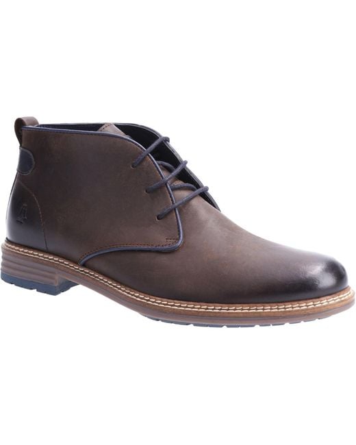Hush Puppies Brown Jonas Chukka Leather Boots for men
