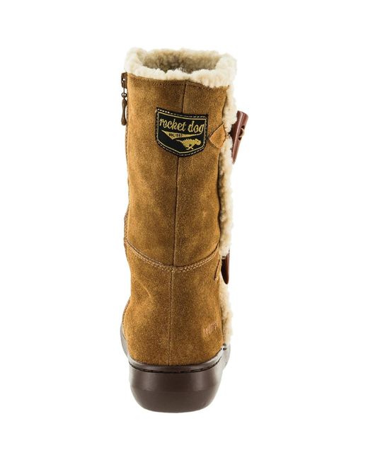 Rocket Dog Brown Slope Suede Chestnut Boots