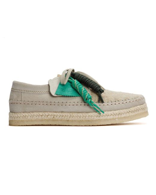 Pompeii3 White X Clarks Originals Weaver Suede Ice Shoes for men