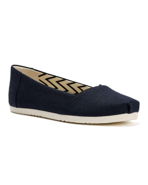 TOMS Blue Alpargata Ballet Canvas Espadrilles