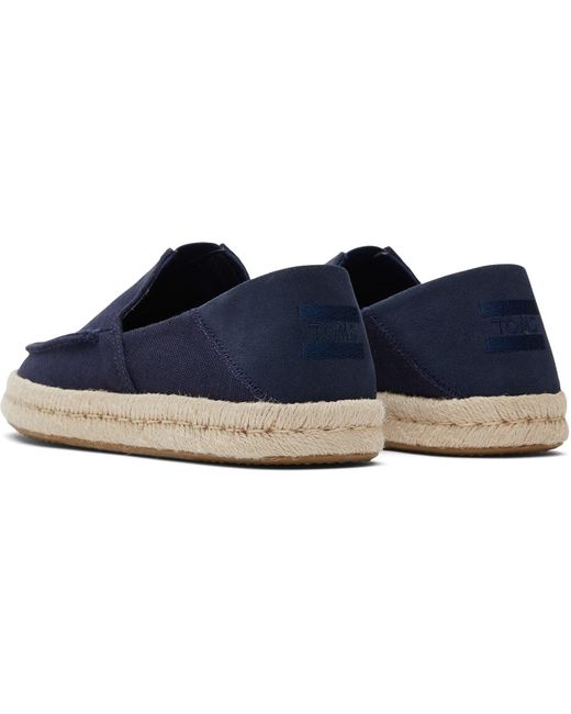 TOMS Blue Alonso Jute Espadrilles Textile for men