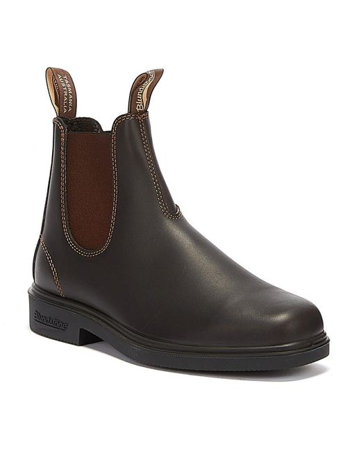 Blundstone Brown Chelsea Dress Stout Boots