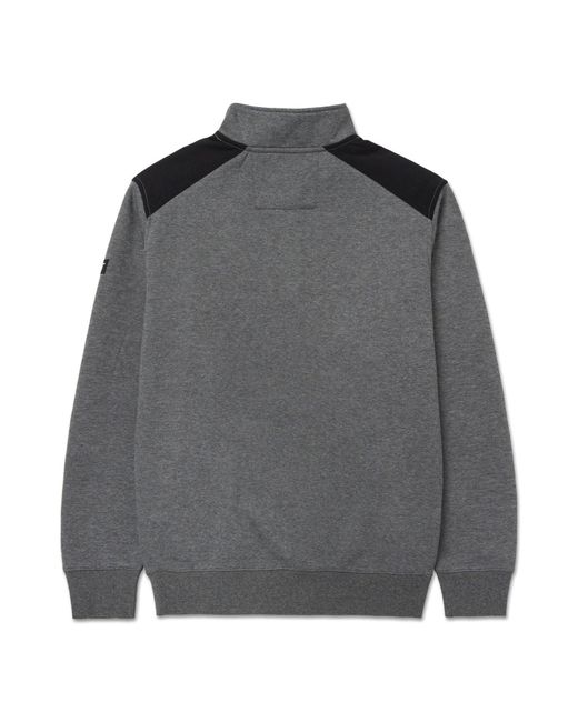 Caterpillar Gray Essential 1/4 Zip Polyester Sweatshirt for men