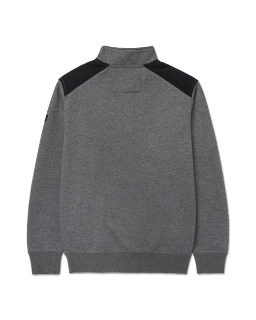 Caterpillar Gray Essential 1/4 Zip Polyester Sweatshirt for men