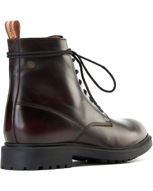 Base London Black Brunel Leather Ankle Boots for men
