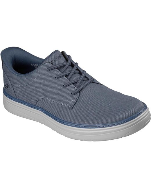 Skechers Blue Hyland Justino Textile Lace-Up Shoes for men