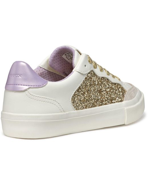 Geox White D Emmeleny Optic/Light Trainers