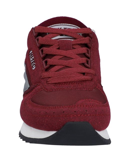 Hi-tec Red Shadow Pu Suede/Synthetic Cherry Lace-Up Shoes for men