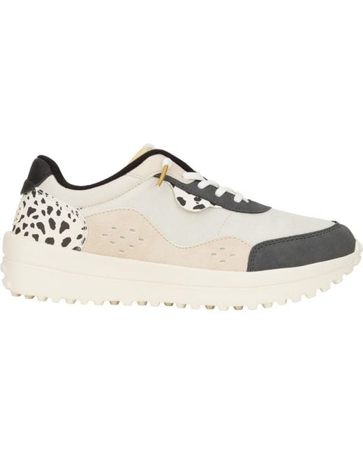 HeyDude White Hayden Shine Polyester /Multi Trainers