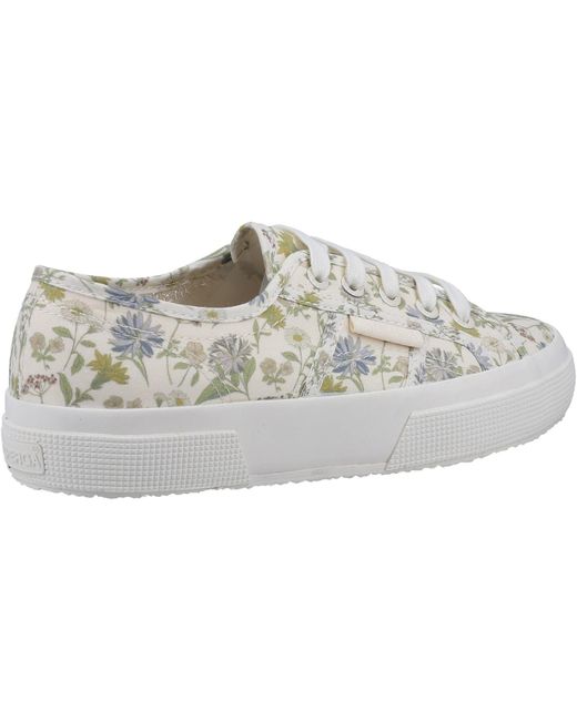 Superga Gray 2750 Floral Print Baumwoll-sneaker