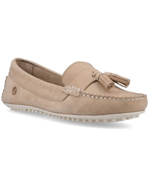 Sperry Top-Sider Natural Salvador Slip On Nubuck Moccasins Shoes