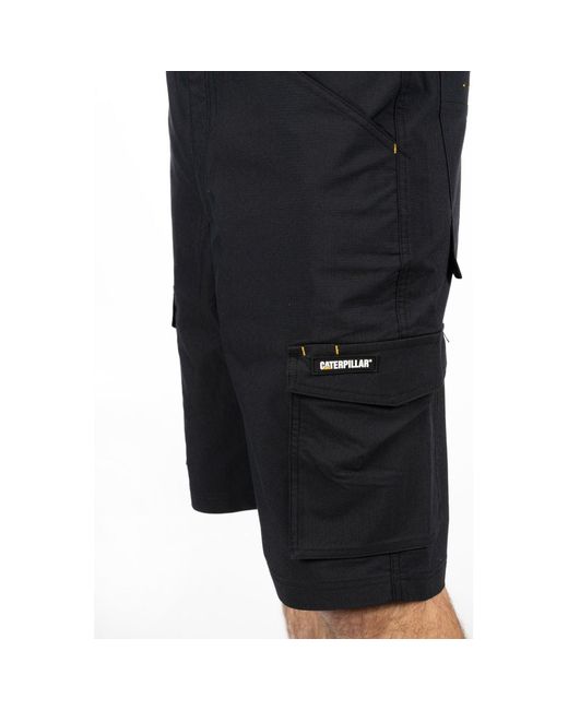 Caterpillar Black Nexus Stretch Cotton Work Shorts for men
