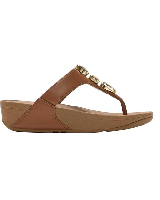 Fitflop Brown Lulu Ultra-Jewel Tp Sandal