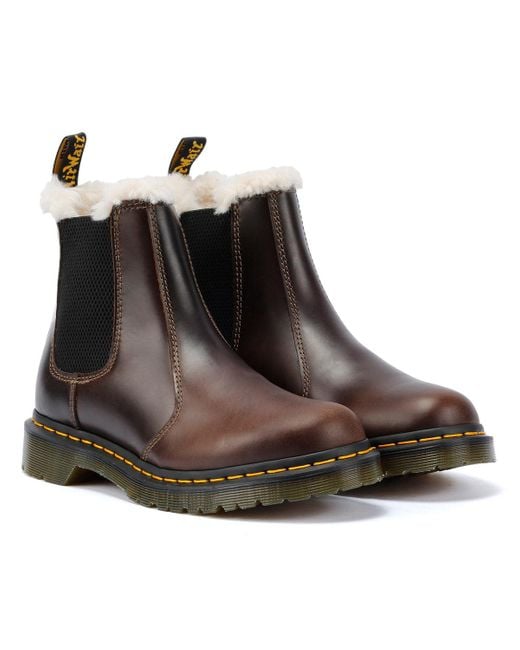 Dr. Martens Brown 2976 Leonore Leather Boots
