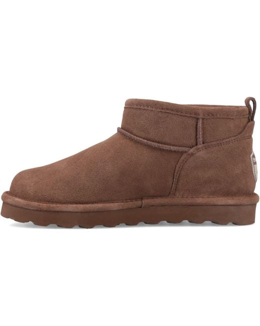 BEARPAW Brown Shorty Suede Cocoa Winter Ankle Boots