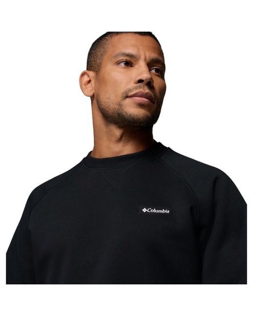 Columbia Black Dry Creek Heavyweight Crew Cotton Sweatshirt for men
