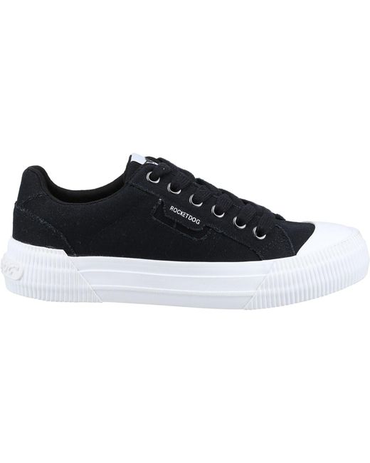 Rocket Dog Black Cheery 12A Canvas Cotton Trainers